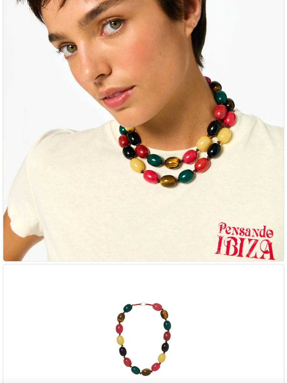 Roxanne Assoulin The Multi Pebble Semiprecious Stone Necklace NEW ARRIVALS